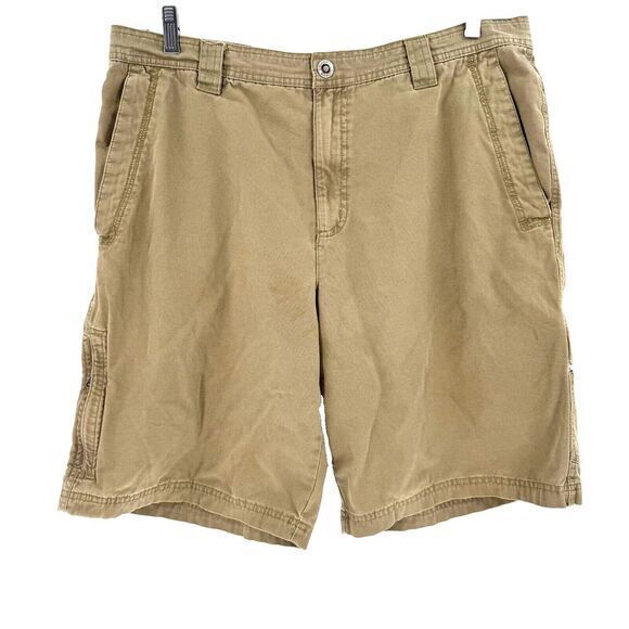 Columbia Canvas Shorts Men's Size 38X11 Brown Outdoor Hunting Camping Fishing - Picture 1 of 7